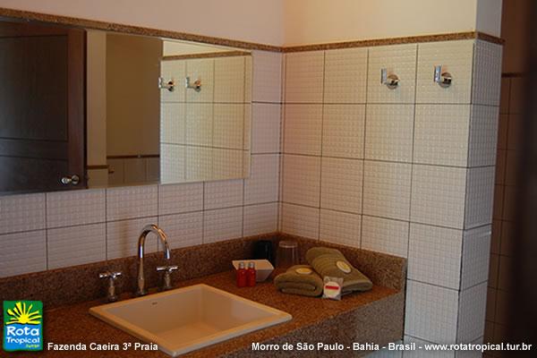 Banheiro quarto Fazenda Caeira -Morro de São Paulo