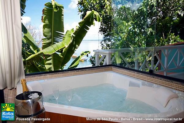 Jacuzzi no quarto -Passárgada - Morro de São Paulo