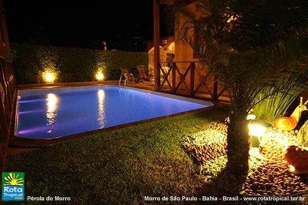 Piscina noite Pérola do Morro - Morro de São Paulo