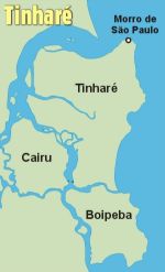 Mapa da ilha de Tinhar�